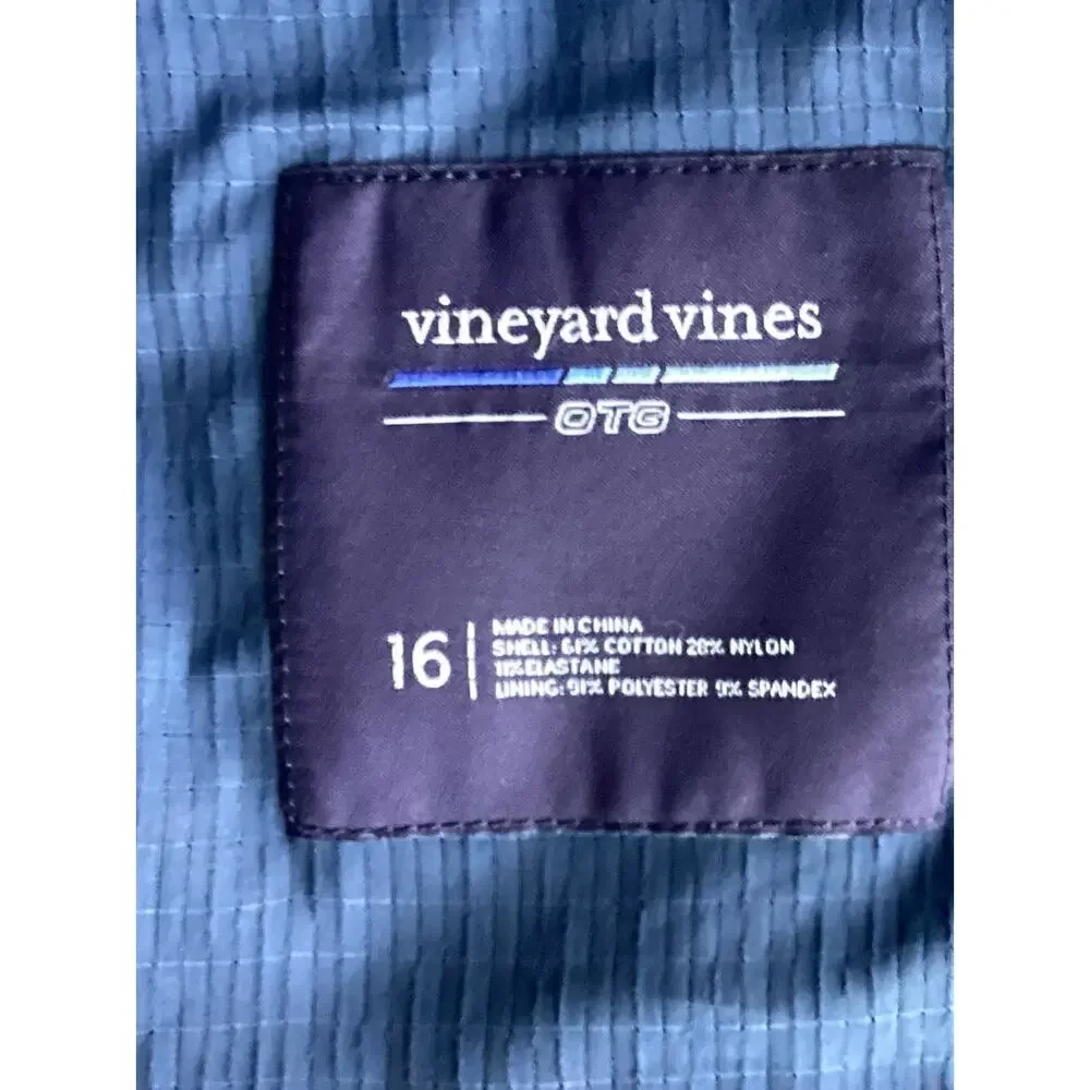 Vineyard Vines Youth 16 Dark‎ Blue Performance Blazer on the go